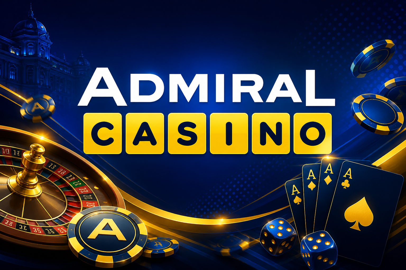 Admiral Casino game banner showing slot-inspired arcade interface