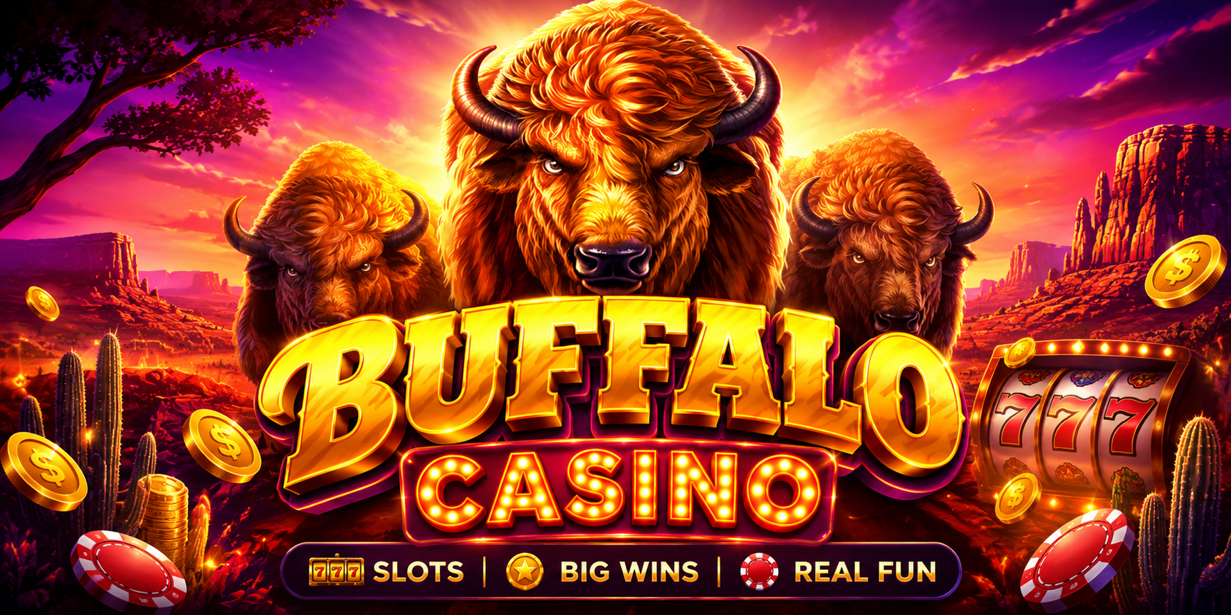 Buffalo wildlife explorer game banner on iOS