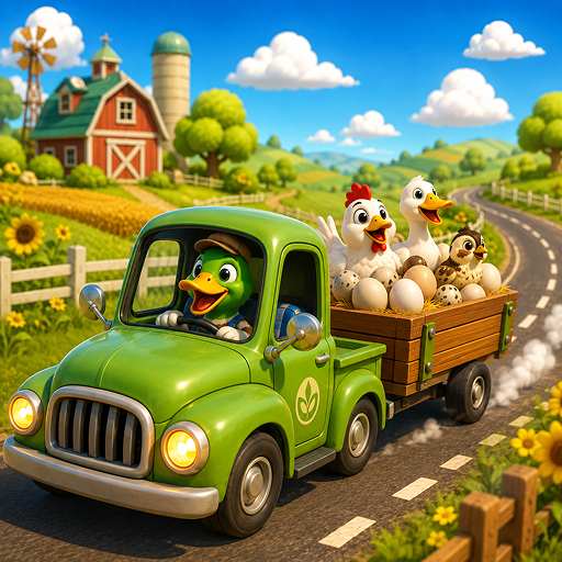 Chicken Egg Farm Road game icon for iOS