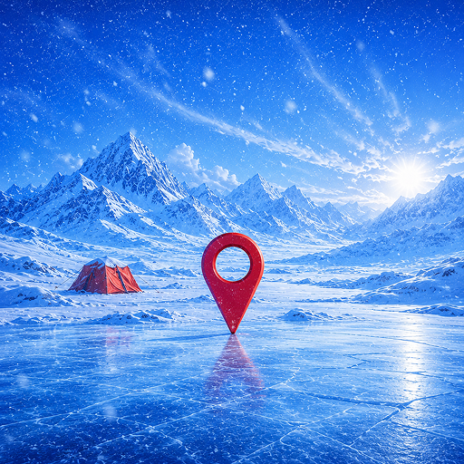 Into I C E Froz Explore game banner showing winter landscape exploration