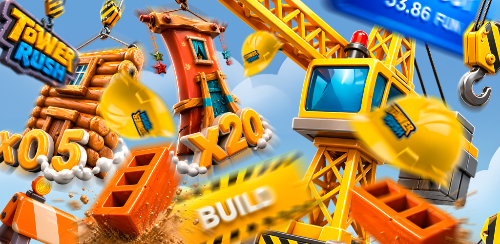 Tower Rush analytic game banner showing card gameplay on Android