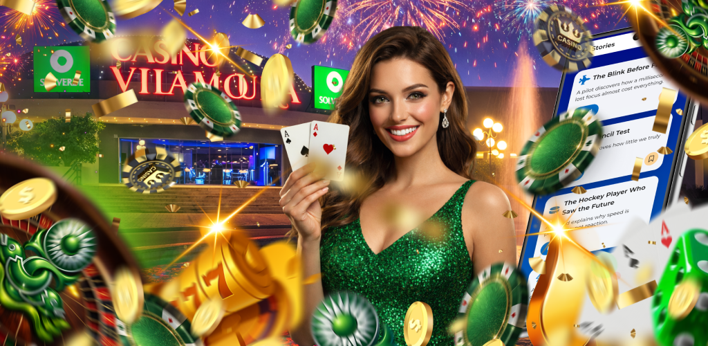Vilamoura card shuffle game banner for Android